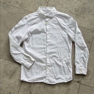 Zara White Casual Button Down Shirt